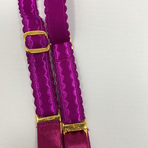 Agent Provocateur Molly Purple Silk Suspender AP4 Large NWT - Picture 7 of 9